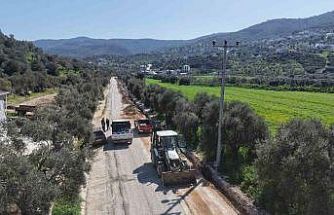 Milas Kemikler Mahallesi içme suyu hattı kamusal alana taşınıyor