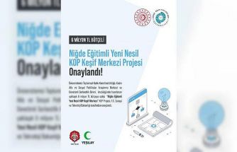 Niğde Eğitimli Yeni Nesil KOP Keşif Merkezi Projesi kabul edildi