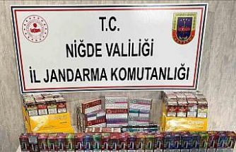 Niğde’deki kaçakçılık operasyonuna çok sayıda kaçak ürün ele geçirildi