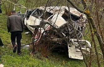 Ordu’da minibüs fındık bahçesine yuvarlandı: 2 yaralı