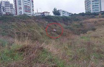 Otomobil 10 metre aşağıya uçtu: 1 yaralı