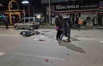 Otomobille çarpışan motosikletin sürücüsü ağır yaralandı