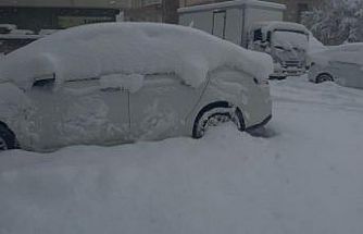 Patnos’ta baharı beklerken 40 santimetre kar yağdı