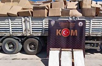 Polis piyasa değeri yaklaşık 8 milyon TL olan makaron ele geçirdi