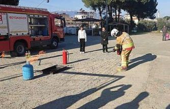 Sarıgöl’de öğrenciler yangına karşı bilinçlendirildi