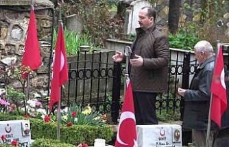 Şehit ailelerinden bayram ziyareti