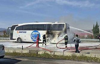 Seydikemer’de otobüs yangını