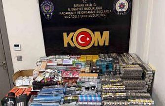 Şırnak’ta 3 buçuk milyon liralık kaçak malzeme ele geçirildi