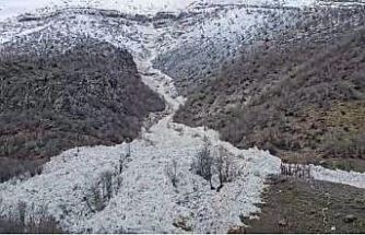 Şırnak’ta çığ düşme anı kameraya yansıdı