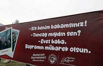 Talas Belediyesinden gülümseten bayram billboardları