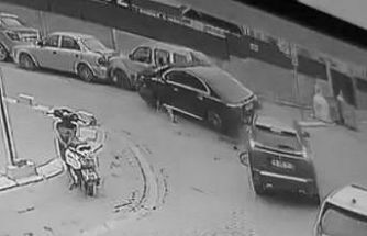 Tekirdağ’da 5 aracın karıştığı zincirleme kaza kamerada