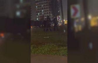 Telefon çalan adam E-5’e kaçtı, bekçiler minibüse binerek kovaladı