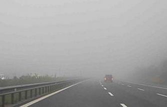 TEM Otoyolu Düzce geçişinde yoğun sis etkili oluyor