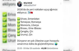 THY Genel Müdürü Bilal Ekşi 6 yeni rotayı duyurdu