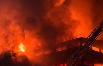 Trabzon’da fındık fabrikasındaki yangına müdahale devam ediyor