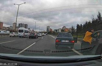 Ümraniye’de makas atan sürücü dehşet saçtı: Araçtan indi, şoföre tokat attı