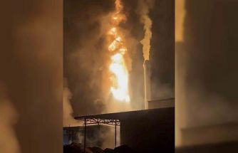 Yağ kazanı patlayan entegre tesisi alev alev yandı