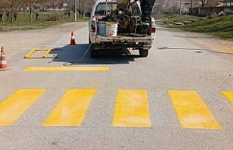 Yaya geçidi ve kasis çizgileri yenilendi