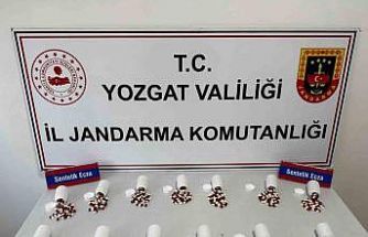 Yozgat’ta toplam 745 adet sentetik ecza hap ele geçirildi