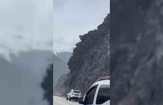 Yüksekova-Van kara yolunda korkutan görüntü