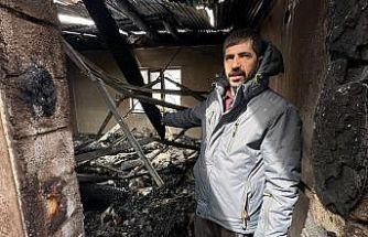 Yüksekova’da çıkan yangında bir ev kullanılamaz hale geldi