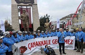 Zaferin 111’inci yılında, 5’i paralimpik 50 sporcu pedal çevirdi