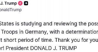 ABD Başkanı Trump: "Almanya’daki askerlerimizin sayısını azaltmayı düşünüyoruz"
