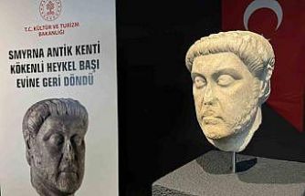 ABD’den geri alınan Smyrna kökenli heykel başı İzmir’de sergileniyor
