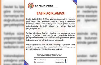 Adana Valiliğinden taşkın uyarısı