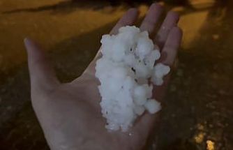 Adıyaman’a fındık büyüklüğünde dolu yağdı