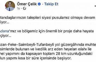 AK Parti Sözcüsü Çelik’ten Adana’ya yeni yol müjdesi