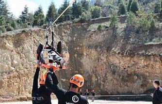 Akşehir’de gerçeği aratmayan arama kurtarma tatbikatı