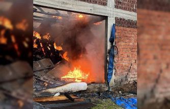 Alev alev yanan samanlık kullanılamaz hale geldi