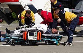 Ambulans helikopter zamanla yarıştı, kalp krizi geçiren hasta hayata tutundu