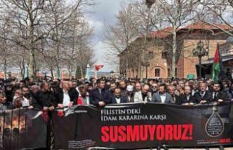 Ankara’da Filistinlilere yönelik idam kararı protesto edildi