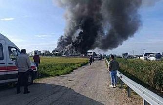 Antalya’da patates üretim tesisinde yangın