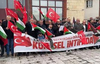 Ardahan’da İsrail’in Filistinli esirleri hedef alan "idam yasası" protesto edildi