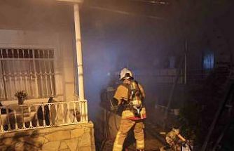 Arsuz’da evin bodrumunda yangın çıktı