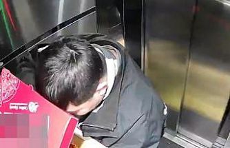 Asansöre tuvaletini yapan kuryeye asansörü temizlettiler