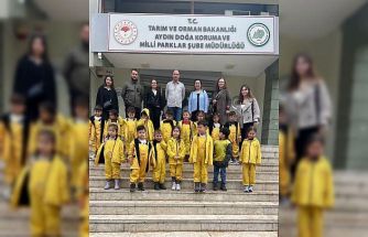 Aydın’da anaokulu öğrencileri Doğa Eğitim Merkezi’ni gezdi