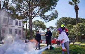 Ayvalık’ta yangınlara karşı tatbikat