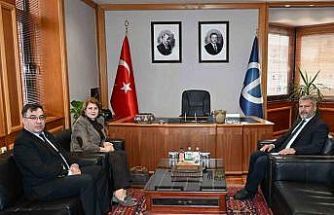 Azerbaycan Ankara Büyükelçiliği Eğitim Müşaviri Nesibova’dan Rektör Adıgüzel’e ziyaret