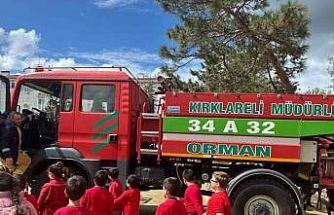 Babaeski’de öğrencilere orman sevgisi ve yangın eğitimi verildi