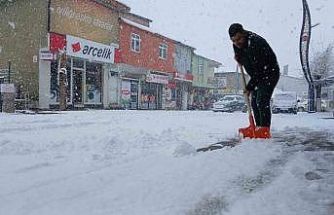 Baharı bekleyen Karlıova karlı bir güne uyandı