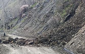 Bahçesaray’da mahalle yolunda heyelan