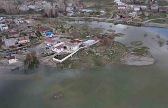 Baraj suları taştı, evler gölün ortasında kaldı