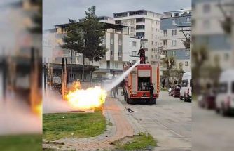 Batman’da çocuk parkında korkutan yangın