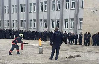 Bayburt POMEM’de yangın tatbikatı yapıldı