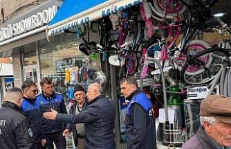 Bayburt’ta kaldırım işgallerine zabıta denetimi