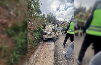 Belen’de otomobil takla attı: 2 yaralı